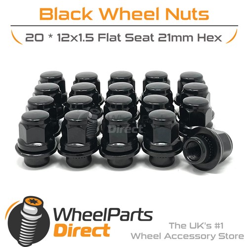 Wheel nuts 12x1 black - wheel, 12x1.5